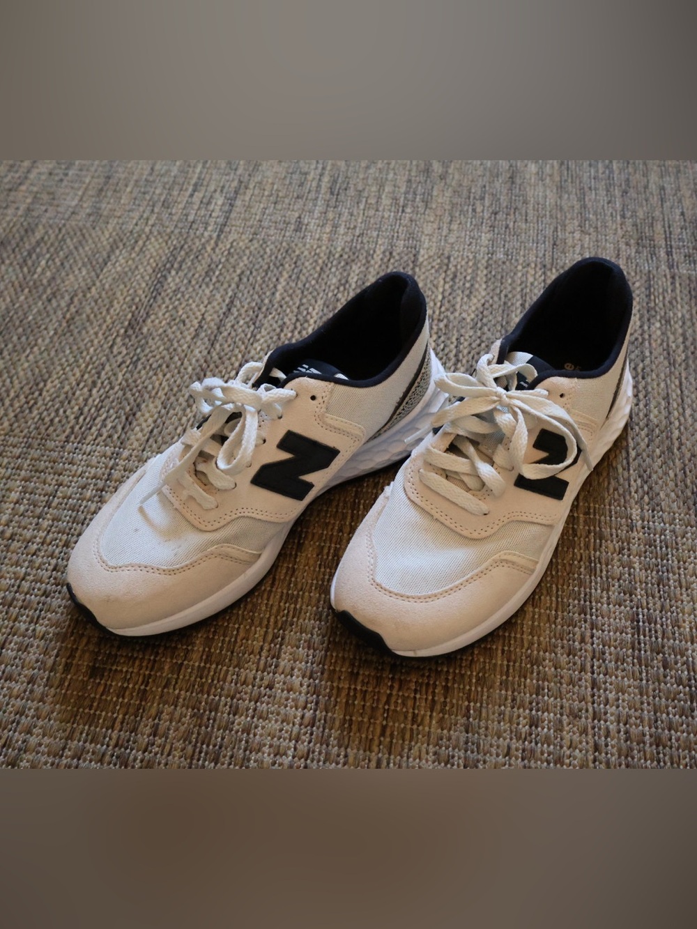 New Balance Cream and Black Casual Running Shoes